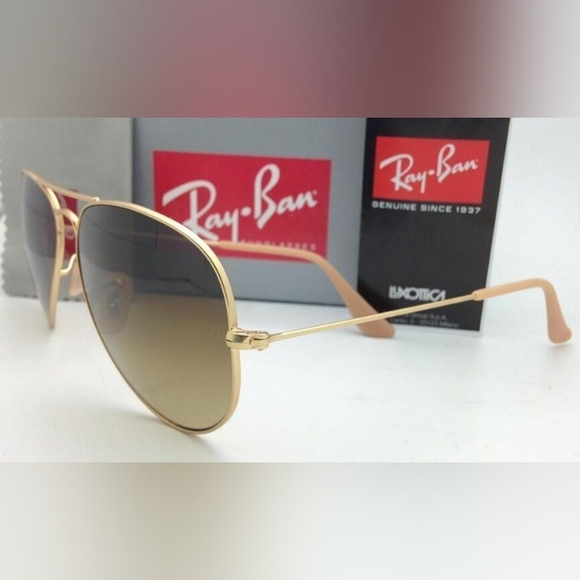 LIKE NEW Ray-Ban Aviator RB3025 Gradient Brown Sunglasses for Men and Women - Picture 6 of 16